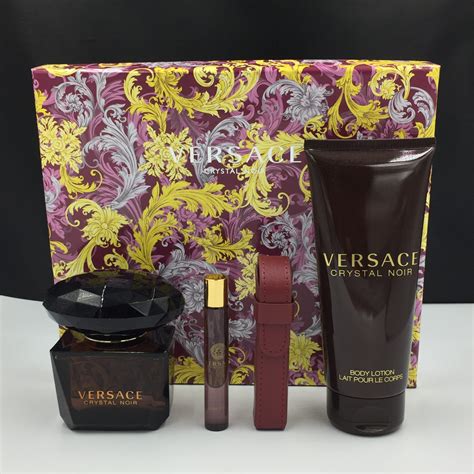 versace crystal noir gift set 90ml|Versace Crystal Noir perfume boots.